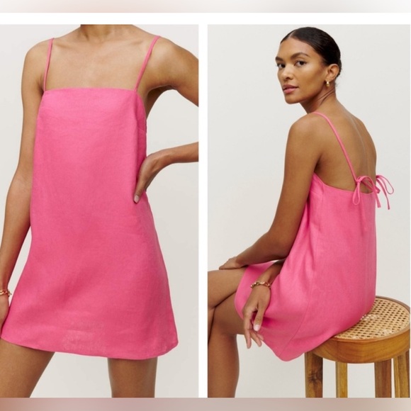 Reformation Dresses & Skirts - Reformation Aubree linen Mini Dress Size M
